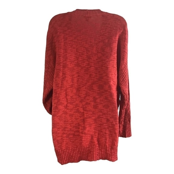 J. Jill Cardigan Orange Long Sleeve Sweater Cotton Blend V Neck Size large P - Picture 6 of 9